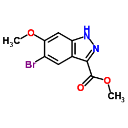 Methyl 5-bromo-6-methoxy-1H-indazole-3-carboxylate structure