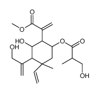 [5-ethenyl-3-hydroxy-4-(3-hydroxyprop-1-en-2-yl)-2-(3-methoxy-3-oxoprop-1-en-2-yl)-5-methylcyclohexyl] 3-hydroxy-2-methylpropanoate Structure