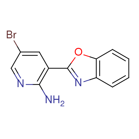 3-(2-Benzoxazolyl)-5-bromo-2-pyridinamine结构式