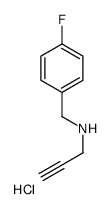 N-[(4-fluorophenyl)methyl]prop-2-yn-1-amine hydrochloride structure