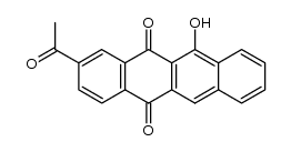 2-Acetyl-11-hydroxy-5,12-naphthacendion结构式