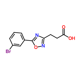 3-[5-(3-Bromophenyl)-1,2,4-oxadiazol-3-yl]propanoic acid结构式