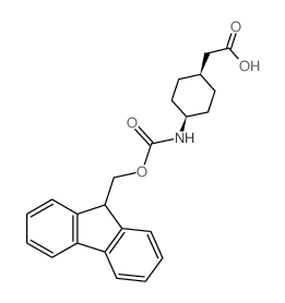 顺-[4-(Fmoc-氨基)环己基]乙酸结构式