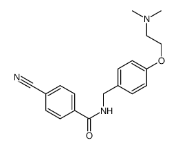 4-cyano-N-[[4-[2-(dimethylamino)ethoxy]phenyl]methyl]benzamide Structure