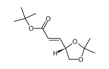 tert-butyl (2E)-3-[(4S)-2,2-dimethyl-1,3-dioxolan-4-yl]prop-2-enoate结构式