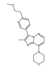 3-[6-(2-methoxyethyl)-3-pyridinyl]-2-methyl-8-(4-morpholinyl)imidazo[1,2-b]pyridazine Structure