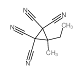 1,1,2,2-Cyclopropanetetracarbonitrile,3-ethyl-3-methyl- Structure