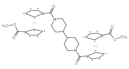 1,1''-([[4,4'-联哌啶]-1,1'-二基二羰基)双[1'-(甲氧羰基)二茂铁]结构式