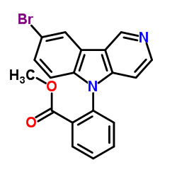 Methyl 2-(8-bromo-5H-pyrido[4,3-b]indol-5-yl)benzoate结构式