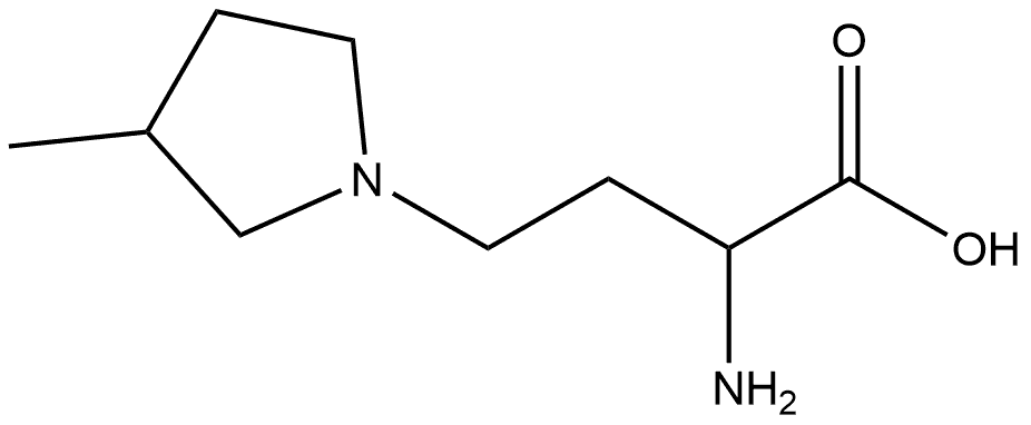 1-Pyrrolidinebutanoic acid, α-amino-3-methyl- Structure