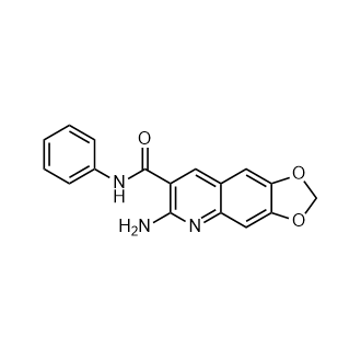 6-Amino-N-phenyl-[1,3]dioxolo[4,5-g]quinoline-7-carboxamide structure