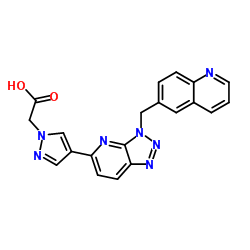 {4-[3-(6-Quinolinylmethyl)-3H-[1,2,3]triazolo[4,5-b]pyridin-5-yl]-1H-pyrazol-1-yl}acetic acid结构式