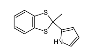 2-(2-(methyl-1,3-benzodithiolyl))pyrrole Structure