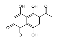 6-Acetyl-2,5,8-trihydroxy-1,4-naphthoquinone structure