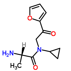 N-Cyclopropyl-N-[2-(2-furyl)-2-oxoethyl]alaninamide结构式