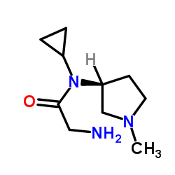 N-Cyclopropyl-N-[(3S)-1-methyl-3-pyrrolidinyl]glycinamide结构式