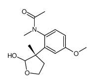 N-(2-((3S)-2-hydroxy-3-methyltetrahydrofuran-3-yl)-4-methoxyphenyl)-N-methylacetamide结构式