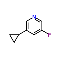 3-Fluoro-5-cyclopropylpyridine结构式