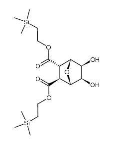 bis[2-(trimethylsilyl)ethyl] (2-exo,3-endo,5-exo,6-exo)-5,6-dihydroxy-7-oxabicyclo[2.2.1]heptane-2,3-dicarboxylate结构式