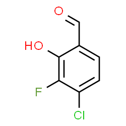 4-Chloro-3-fluoro-2-hydroxybenzaldehyde structure