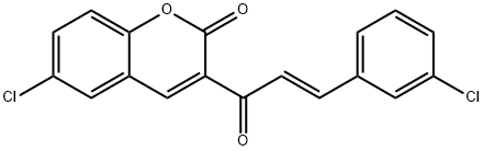 6-Chloro-3-[(2E)-3-(3-chlorophenyl)-1-oxo-2-propen-1-yl]-2H-1-benzopyran-2-one picture