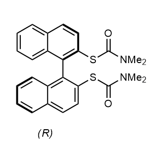 (R)-(+)-1,1'-Binaphthalene-2,2'-diyl-S,S-bis(N,N-dimethylcarbamate) Structure