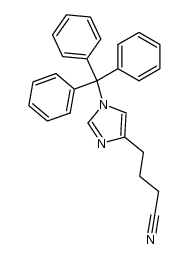 4-(1-trityl-1H-imidazol-4-yl)butyronitrile结构式