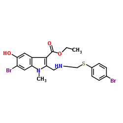 Ethyl 6-bromo-2-[({[(4-bromophenyl)sulfanyl]methyl}amino)methyl]-5-hydroxy-1-methyl-1H-indole-3-carboxylate Structure