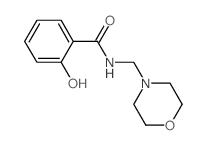 2-hydroxy-N-(morpholin-4-ylmethyl)benzamide结构式