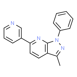 3-methyl-1-phenyl-6-pyridin-3-yl-1H-pyrazolo[3,4-b]pyridine Structure