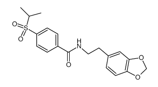 N-(2-benzo[1,3]dioxol-5-yl-ethyl)-4-(propane-2-sulfonyl)-benzamide结构式