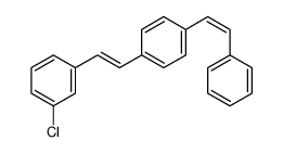 1-chloro-3-[2-[4-(2-phenylethenyl)phenyl]ethenyl]benzene结构式