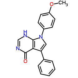 7-(4-METHOXYPHENYL)-5-PHENYL-7H-PYRROLO[2,3-D]PYRIMIDIN-4-OL结构式