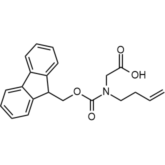 N-(((9H-fluoren-9-yl)methoxy)carbonyl)-N-(but-3-en-1-yl)glycine Structure