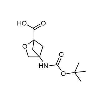 4-(叔丁氧基羰基氨基)-2-氧双环[2.1.1]己烷-1-羧酸结构式