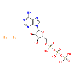 Adenosine 5'-(tetrahydrogen triphosphate)-barium (1:2)结构式