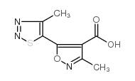 3-METHYL-5-(4-METHYL-1,2,3-THIADIAZOL-5-YL)ISOXAZOLE-4-CARBOXYLIC ACID structure