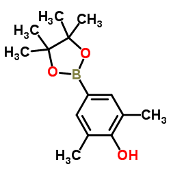 4-HYDROXY-3,5-DIMETHYLPHENYLBORONIC ACID PINACOL ESTER structure