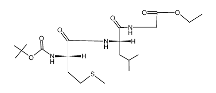 Tert-butyloxycarbonylmethionyl-leucyl-glycine ethyl ester结构式