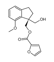 (R)-(1-hydroxymethyl-7-methoxyindan-1-yl)methyl 2-furoate结构式