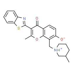 3-(benzo[d]thiazol-2-yl)-7-hydroxy-2-methyl-8-((3-methylpiperidin-1-yl)methyl)-4H-chromen-4-one picture