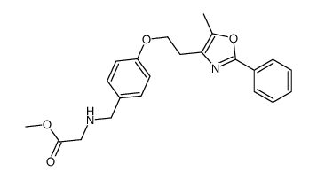 N-[[4-[2-(5-Methyl-2-phenyl-4-oxazolyl)ethoxy]phenyl]methyl]glycine Methyl Ester Structure