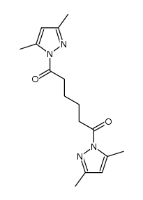 3,5,3',5'-tetramethyl-1H,1'H-1,1'-hexanedioyl-bis-pyrazole Structure