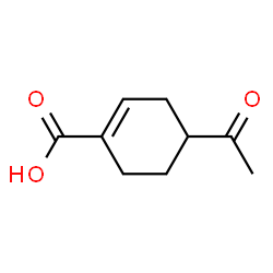 1-Cyclohexene-1-carboxylic acid, 4-acetyl- (9CI)结构式