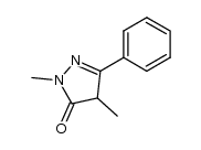 1,4-dimethyl-3-phenylpyrazol-5(4H)-one Structure