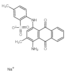 sodium 4-[(4-amino-9,10-dihydro-3-methyl-9,10-dioxo-1-anthryl)amino]toluene-3-sulphonate structure