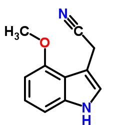 (4-Methoxy-1H-indol-3-yl)acetonitrile Structure