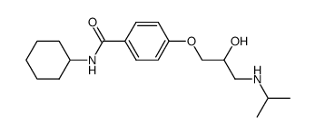 N-Cyclohexyl-4-[2-hydroxy-3-[(1-methylethyl)amino]propoxy]benzamide结构式