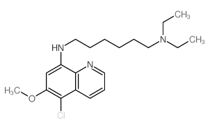 N-(5-chloro-6-methoxy-quinolin-8-yl)-N,N-diethyl-hexane-1,6-diamine结构式