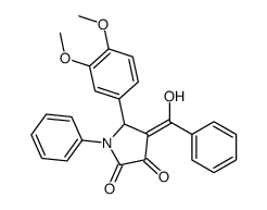 (4Z)-5-(3,4-dimethoxyphenyl)-4-[hydroxy(phenyl)methylidene]-1-phenylpyrrolidine-2,3-dione Structure